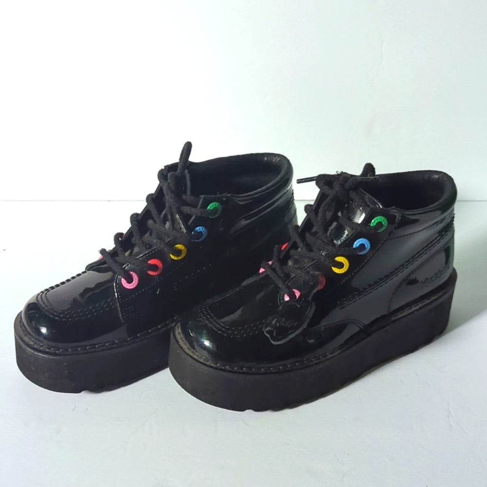 Kickers Platform Boot With Colorful Eyelet Detail - image 1